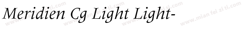 Meridien Cg Light Light字体转换